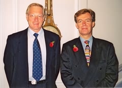 John Taylor and Bryan Spademan of company benefactor, Peugeot Motor Company, attend the 2001 lecture series