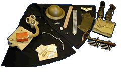 Items of uniform. The striped bands were part of the pre-war uniform of a special policeman - a blue striped shirt and the band worn over a normal jacket, as in the photograph on the left.