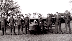 The first course at ATC Gliding School at Shrub End, Colchester. John is the third cadet from left. The glider is a Slingsby Cadet with a 40 foot wingspan - bigger than a spitfire.