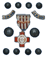 A British Red Cross Award in recognition of Anne Cloudsley-Thompson's Service, with buttons from her uniform.