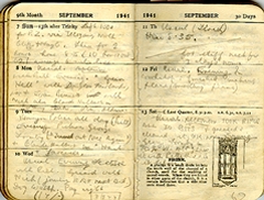 An extract from Frank's 1941 diary.