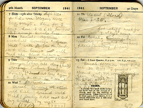 An extract from Frank's 1941 diary.