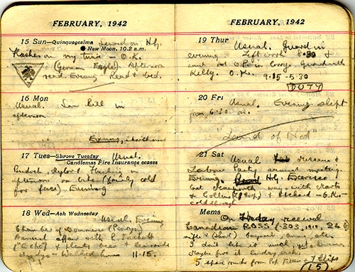 An extract from Frank's 1942 diary.