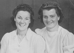 Barbara Davies and her friend Jane.