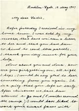 A letter to Sadie from Hans Ellenberger, 19 May 1947.