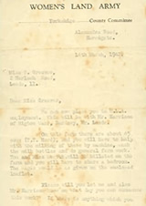 Letter on Sadie and Nora's placement.