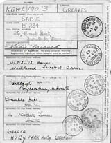 Sadie's W.L.A. identity card