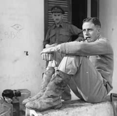 Godfrey Talbot behind the lines shortly after El Alamein battle.