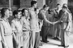 Godfrey Talbot being presented to the King in Italy, July 1944.