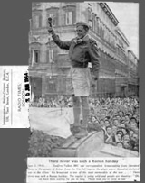 Radio Times report of June 1944 relating to Godfrey Talbot's broadcast from liberated Rome on 5 June 1944.