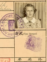 Detail from Anna Golesworthy's Japanese passport