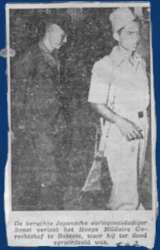 Camp Commander Somei taken into custody - newspaper clipping