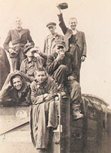 April 1945. Russian prisoners on liberation.