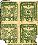 Bread coupons given to Arthur whilst in hospital.