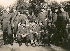 Arthur, his friend and the American soldiers with the car.