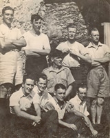 Rechberg 1944 Reg Davis second left, back row, next to Bill Dexter.