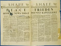 Newspaper announcing Victory in Europe