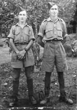 August 1941 in Cyprus - outside Famagusta, Ron Hopper (left) with Ernie Howell