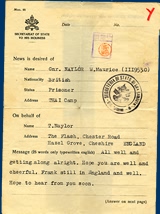A letter sent by Maurice's father.