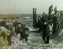Landing on Arran, Christmas 1940.   A training exercise.