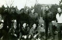 Major Smale and his men working as lumberjacks before training for Dieppe.