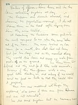 A page from Denis Swinney's P.O.W logbook - part of the entry for April 13th, 1945