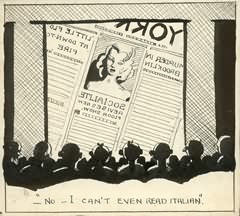 Cartoon: "No - I can't even read Italian"