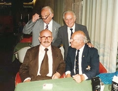 A meeting at Frankfurt Airport on 16 August 1985. Seated right: Robert Frettlohr, left: Kazimerz Gurbiel. Standing right: Col. W Maciejczyk, left: Prof. M Sas-Skonronski.