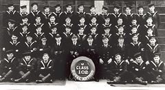 Class W102 at HMS Royal Arthur, Skegness, Derric sixth from left, back row