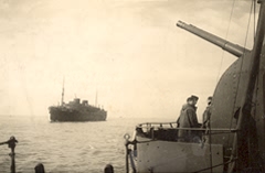View of a liner off Liverpool after another successful run from Africa
