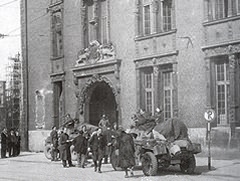 Bremen Team 4 Scout Cars at the Rathaus at 1030 hrs on 26 April 1945.