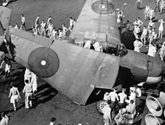 Aeroplane with damaged wing: the caption from Derek's album simply reads: "It just came off in me 'and!" 