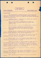 News Bulletin on H.M.S. Victorious announcing the unconditional surrender of Japan