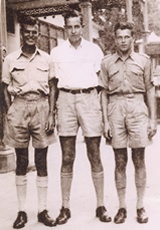 At Port Said - L to R Jack Waines Sr R/O, Hamor Gardner Jr R/O, Armand (Buck) Lassaline Jr R/O