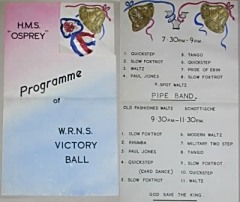 W.R.N.S Victory Ball Programme - Cover and Programme inside