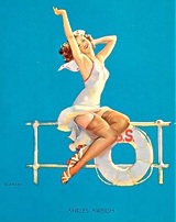 One pin-up from a set which are in remarkably good condition! Sent to Eric on HMS Victorious.