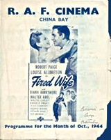 RAF Cinema programme, October 1944.