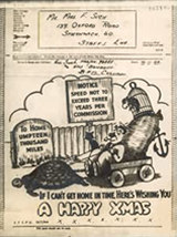 Eric's Christmas card to his parents 1944.