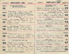 Eric's diary, February 1942 (15th - 28th)