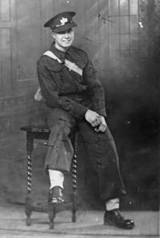 Eric during his time serving in the Gloucestershire Regiment while still underage.