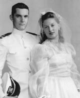 Edward King and Helen Fry on their wedding day, 28 May 1942.