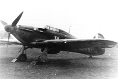 R P Beamont's Hurricane of 609 Squadron, showing five victories and just fitted with glaze shields for night fighting - October 1940.