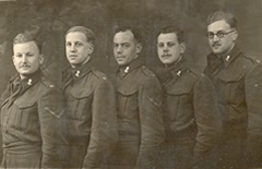 Leslie Barter far right and his brother James second left, in France 1939/40.