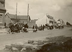 The village of Neurieuil, Arras road. Leslie Barter was in action here for three days. Refugees were leaving during the fighting. German troops were approx 3 miles away. 