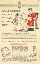 Make Do and Mend leaflet No 4 issued by the Board of Trade and donated to the Centre by Mrs M. Allin