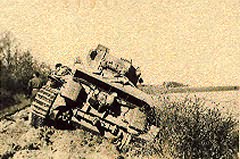 'A' Squadron Cromwell during the thaw in February 1945.