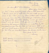 A letter to Shirley from her father
