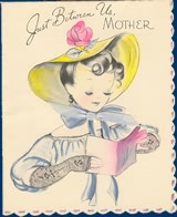A card from Barney to his mother