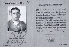Michel Kieffer's identity card.