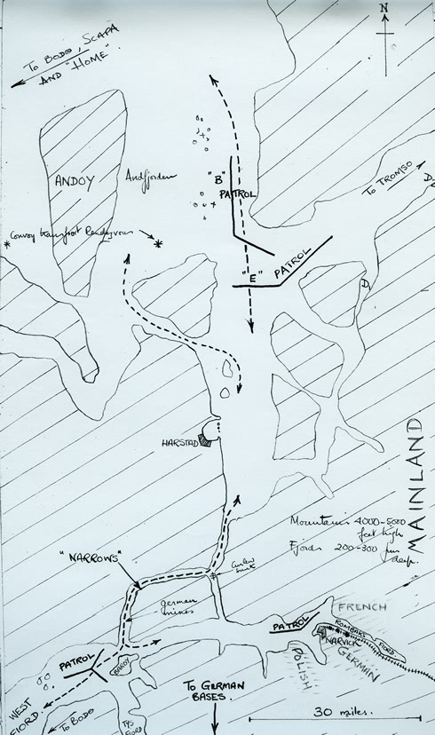 Map of sea patrols